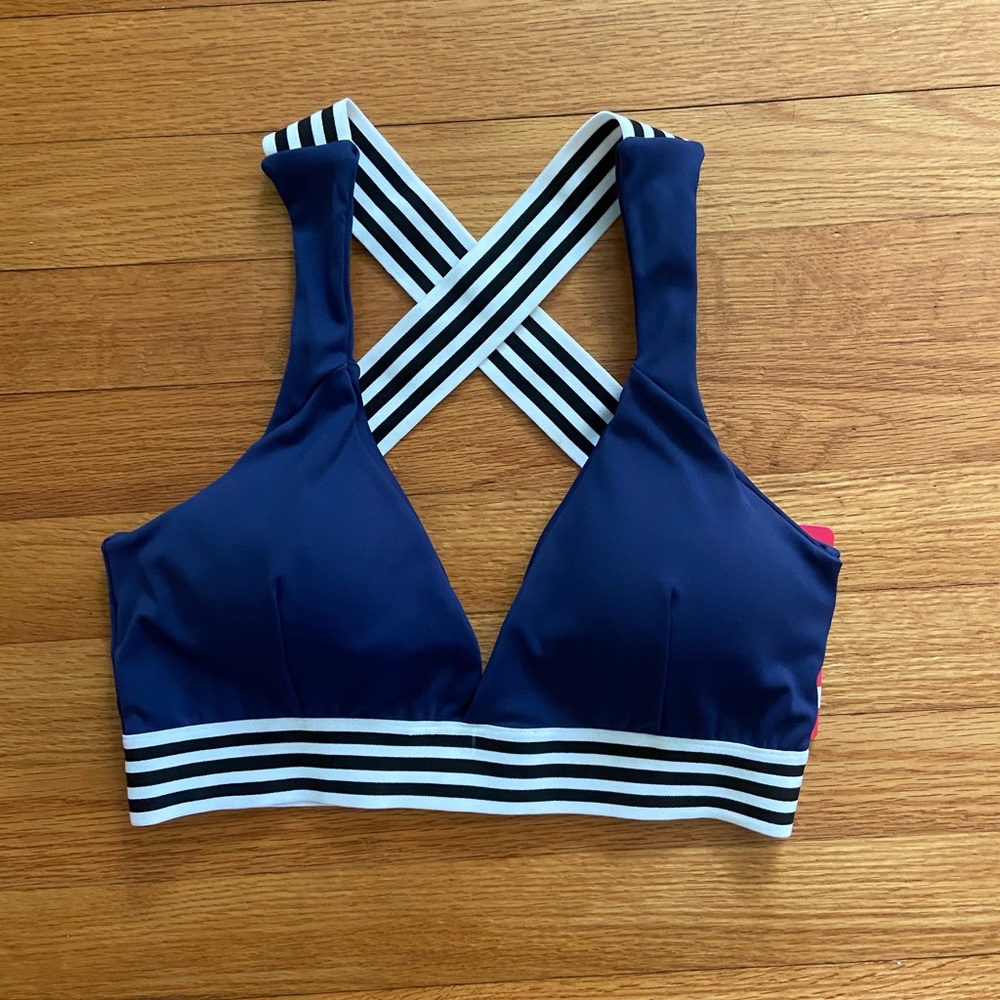 Open back crop top bra